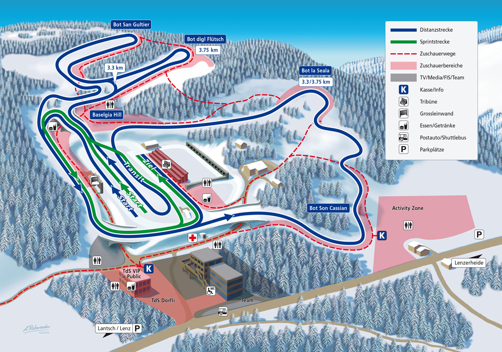Streckenplan Tour de Ski 2019